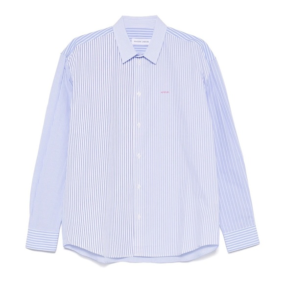 Maison Labiche Blue Breteuil Amour Shirt Size Medium - Picture 4 of 10